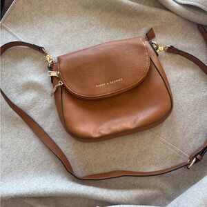 Poppy & Peonies Tan Crossbody Bag (mini)